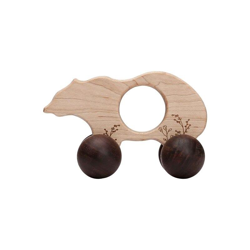Natural Wood Animal Shape Cars toys Jabaloo Bear 