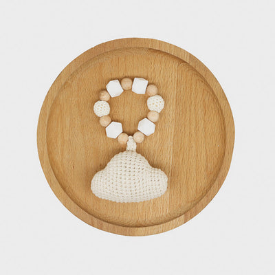 Handmade Crochet Cloud Teether toys Jabaloo Beige 