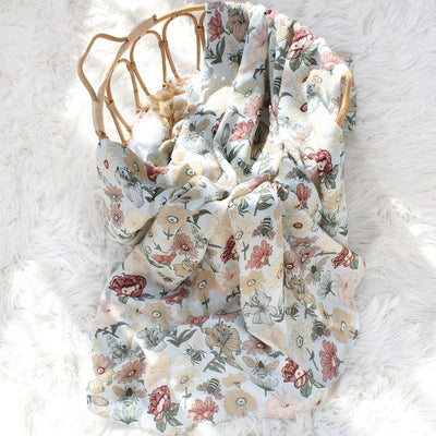 Ultra Soft Organic Swaddle Blanket | Summer Bouquet sleep Jabaloo 