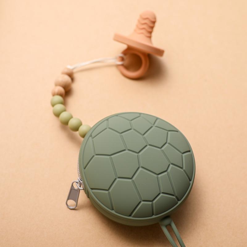 Silicone Pacifier Case toys Jabaloo Olive 