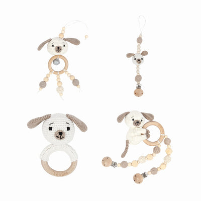 Handmade Dog Crochet Set | White toys Jabaloo 