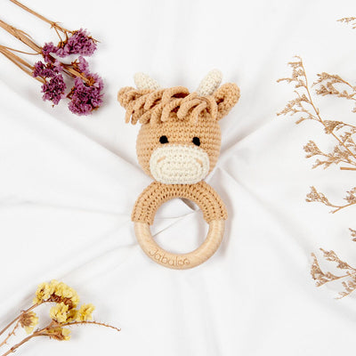 Handmade Bull Crochet Rattle toys Jabaloo 