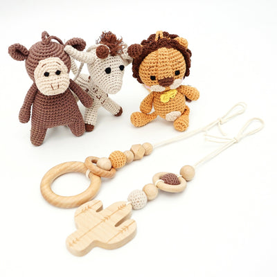 Handmade, Organic Cotton Baby Toys | Jabaloo #toys_savanna-friends
