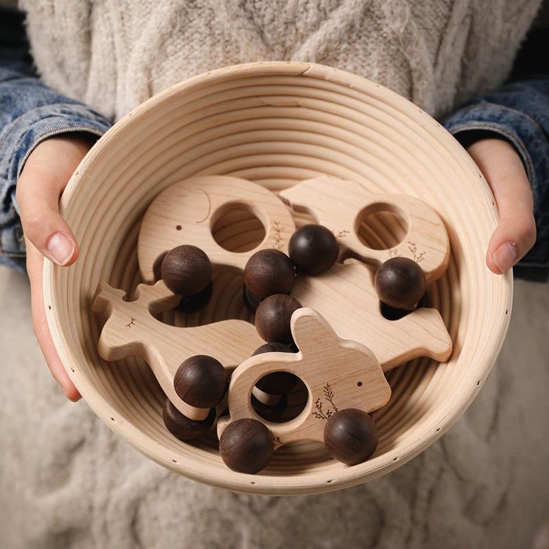 Natural Wood Animal Shape Cars toys Jabaloo 