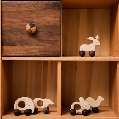 Natural Wood Animal Shape Cars toys Jabaloo 