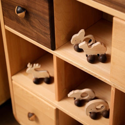 Natural Wood Animal Shape Cars toys Jabaloo 