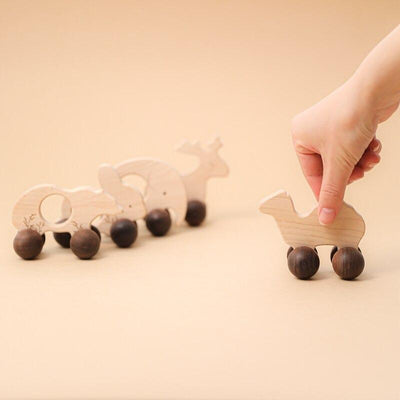 Natural Wood Animal Shape Cars toys Jabaloo 